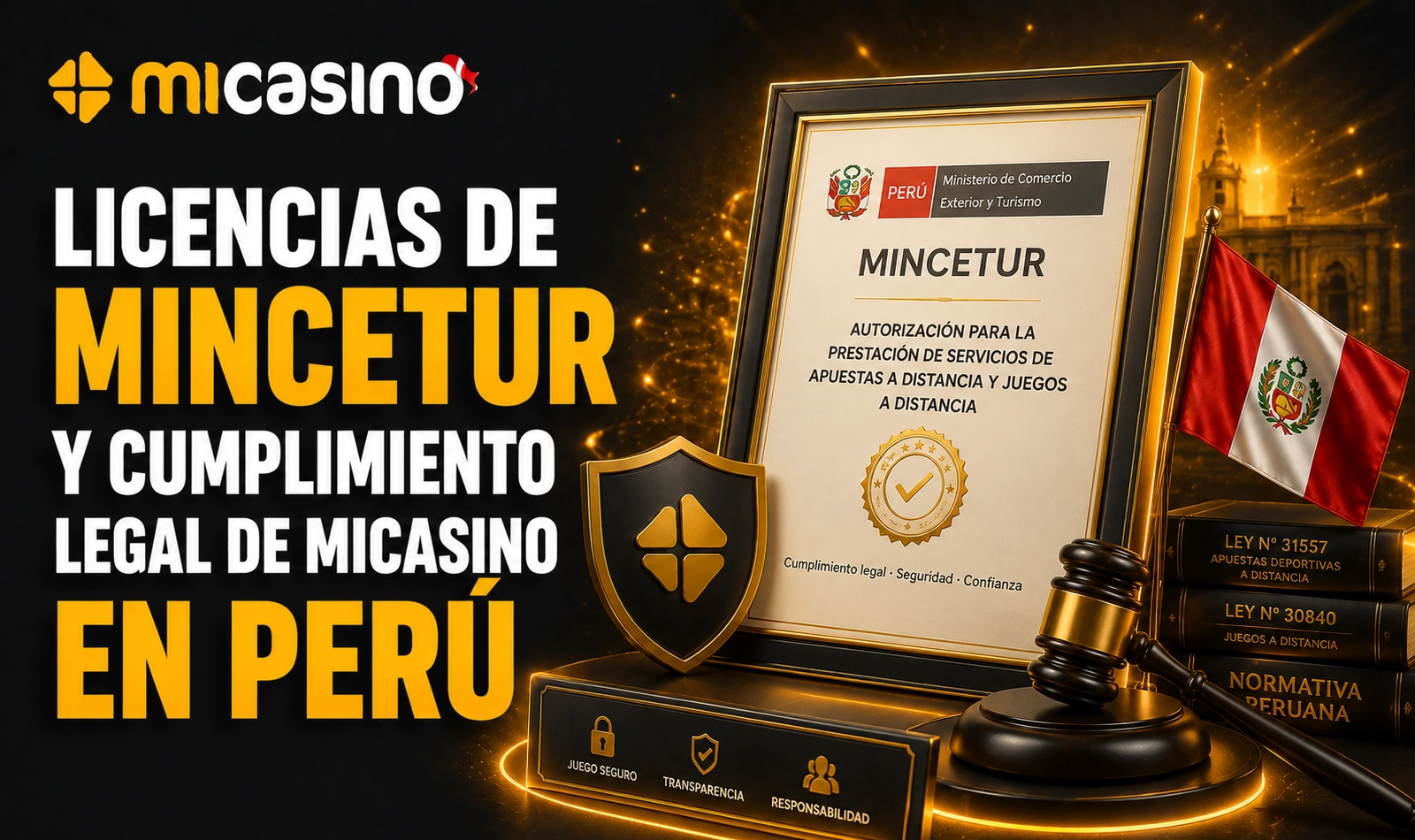 Licencias MINCETUR y cumplimiento legal de MiCasino en Perú