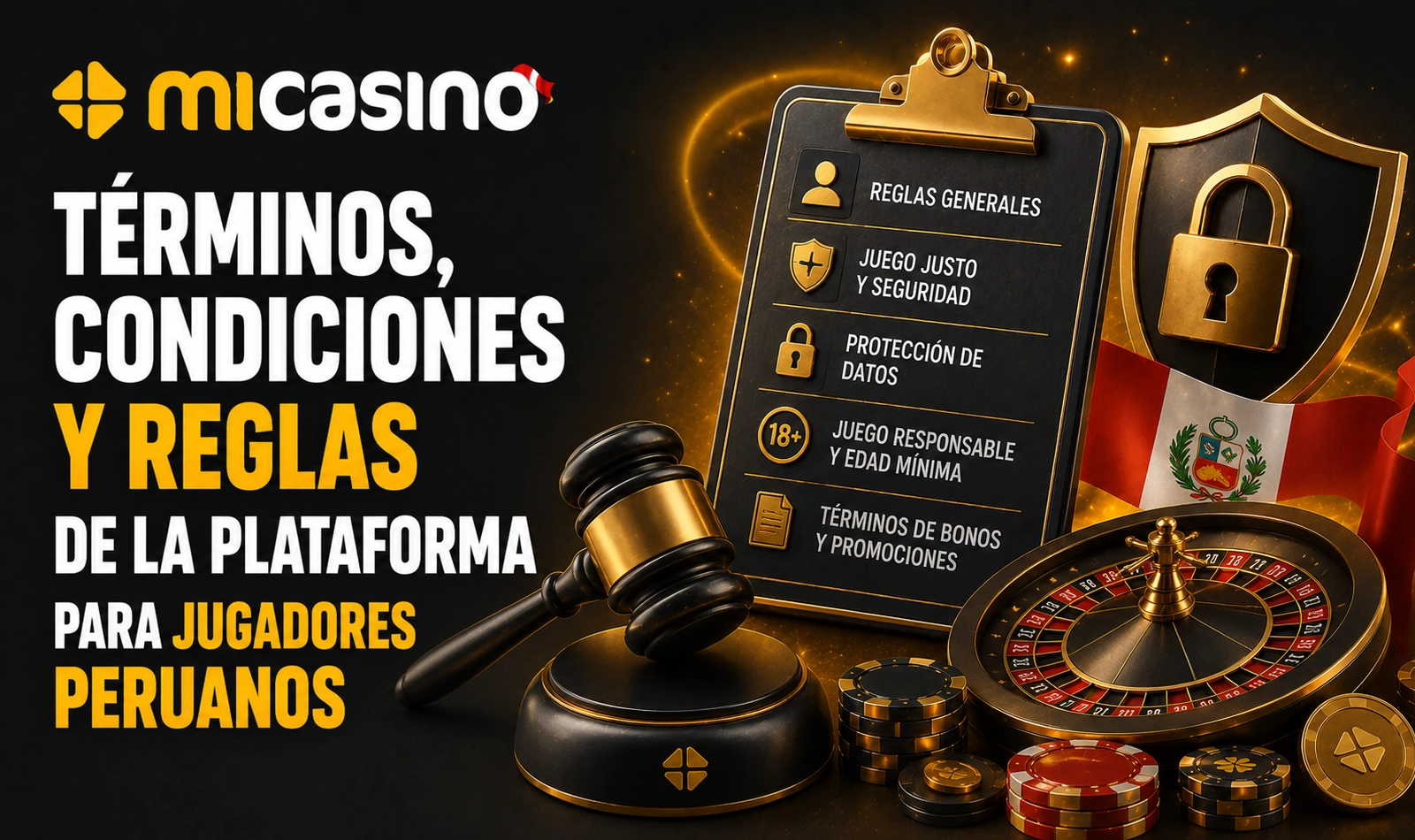 Términos condiciones y reglas de MiCasino para jugadores peruanos
